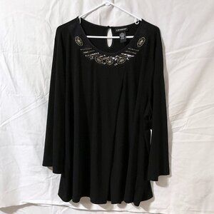 Catherines 3x black knit top with sequins - new, never worn